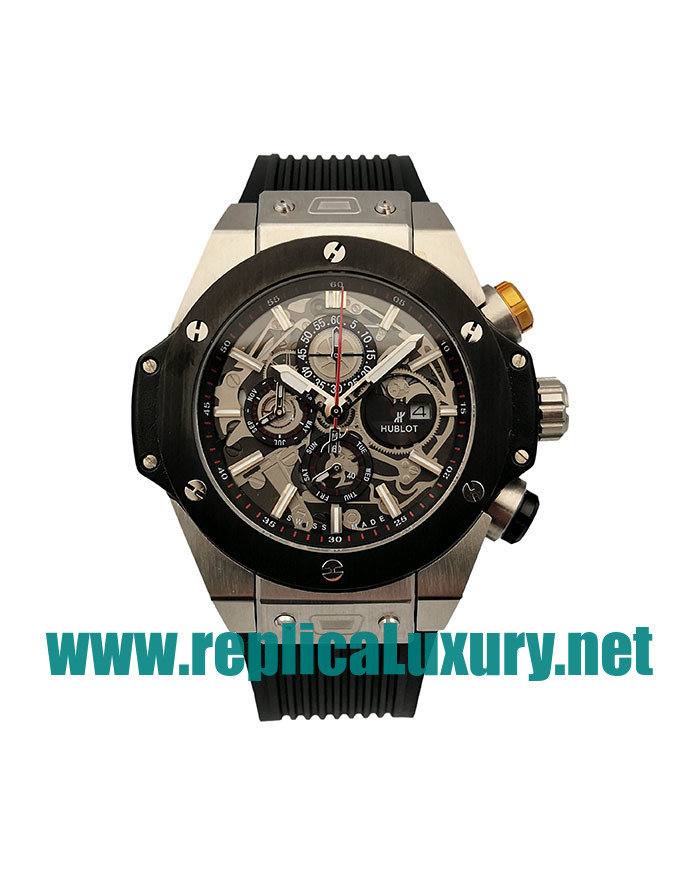 Men Stainless Steel / White Gold Hublot Big Bang 311.SM.1170 48MM Skeleton Dials Replica Watches UK