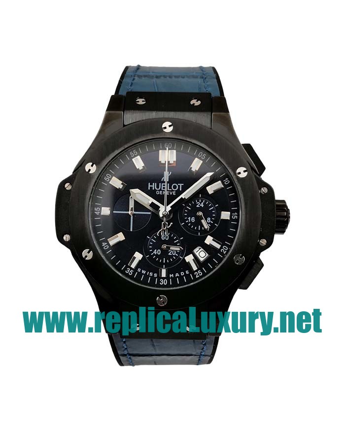 Men Black Ceramic Hublot Big Bang 301.CI.5190.GR 44MM Blue Dials Replica Watches UK