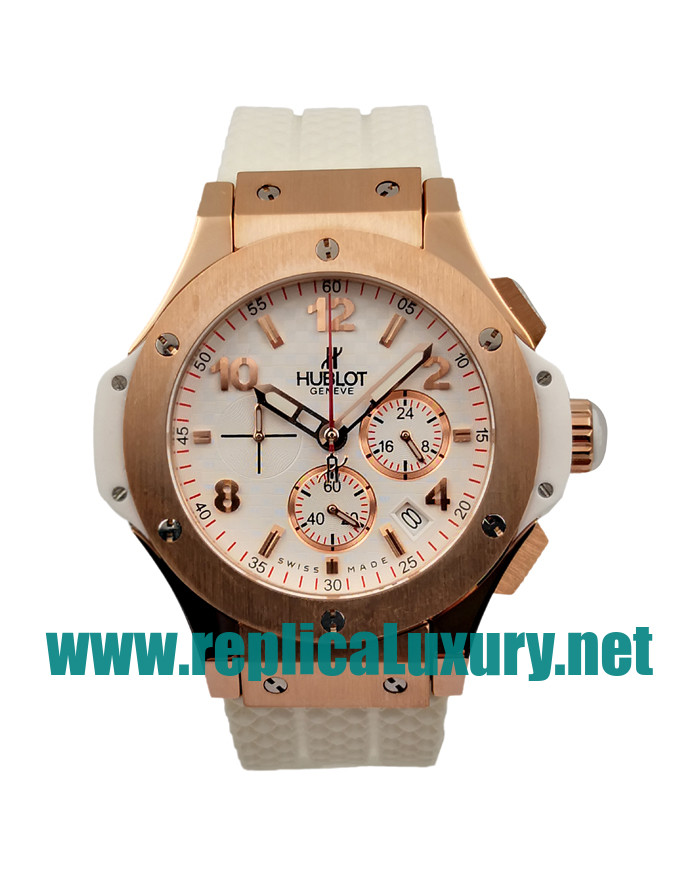 Men Rose Gold Hublot Big Bang 301.PE.230.RW 44MM White Dials Replica Watches UK