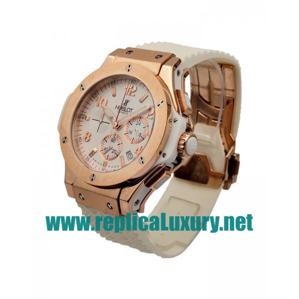 Men Rose Gold Hublot Big Bang 301.PE.230.RW 44MM White Dials Replica Watches UK