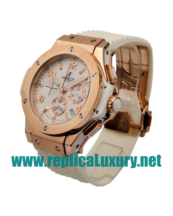 Men Rose Gold Hublot Big Bang 301.PE.230.RW 44MM White Dials Replica Watches UK