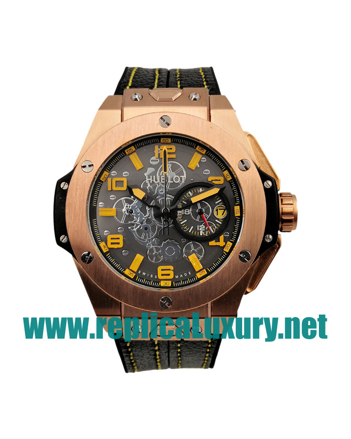 Men Rose Gold Hublot Big Bang Ferrari 401.OX.0123.VR 48MM Black Dials Replica Watches UK