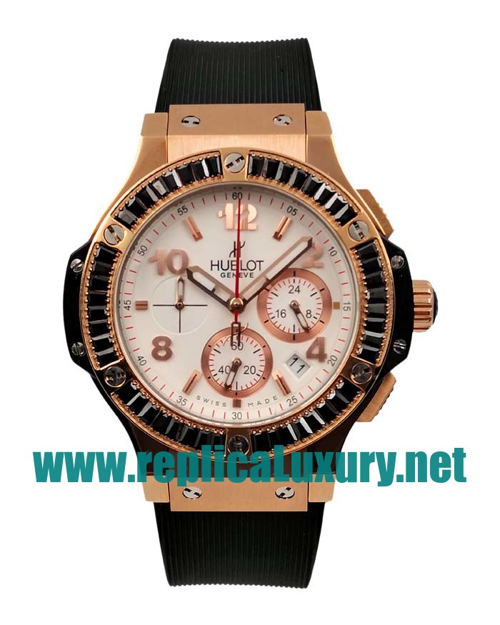 Men Rose Gold Hublot Big Bang 341.PC.2010.LR.1903 37.5MM Black Dials Replica Watches UK